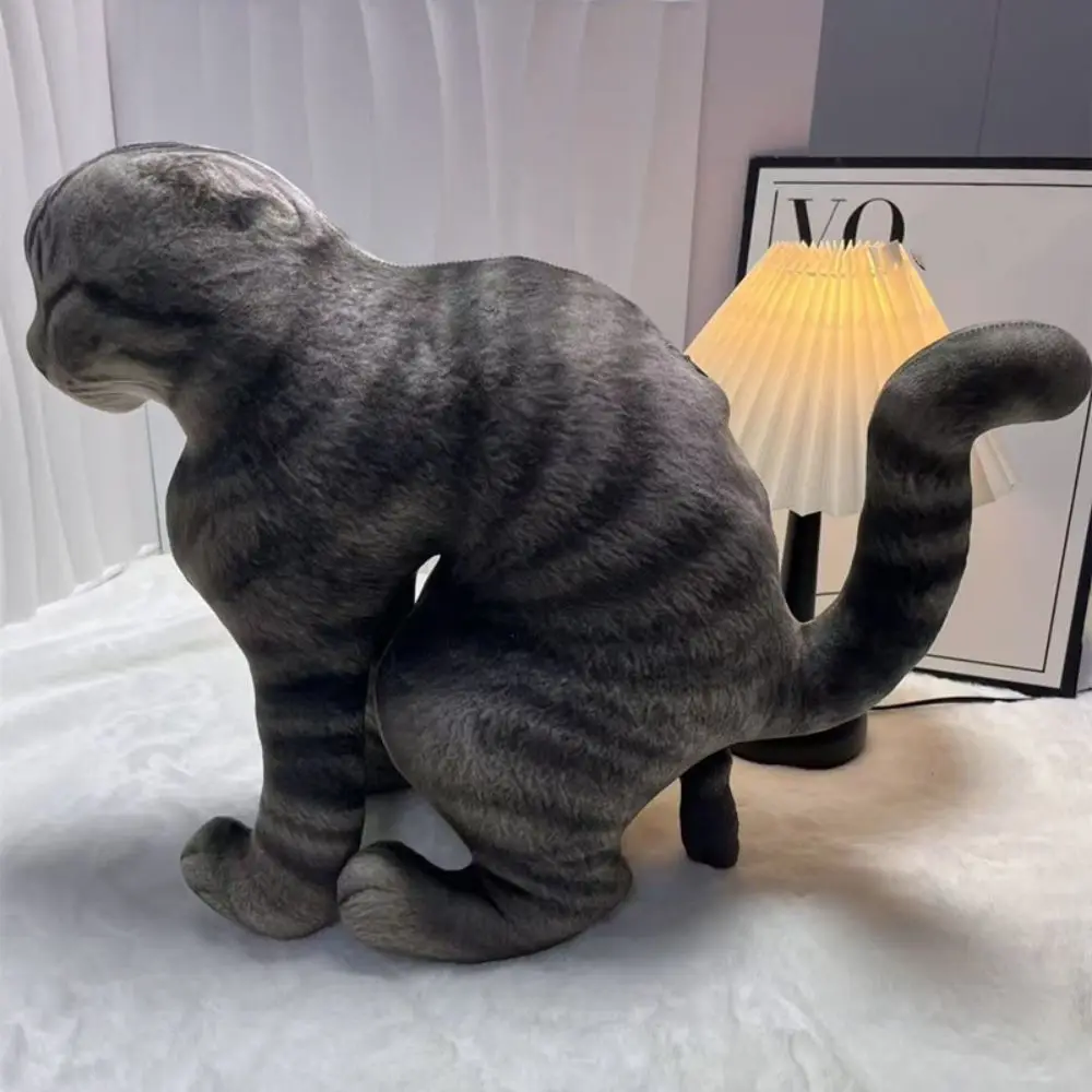 Funny Simulation Cat Weird Realistic Stuffed Cat Stuffed Animal Gag Prank Animal Pillow