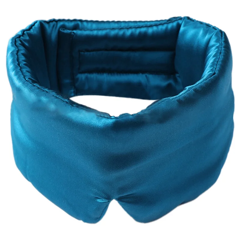 ผ้าปิดตาสำหรับการนอนค้างคืนใช้ได้ทุกเพศผ้าปิดตาปิดเครื่องผ้าปิดตานอนผ้าไหมพร้อมสติ๊กเกอร์ (สีดำ)