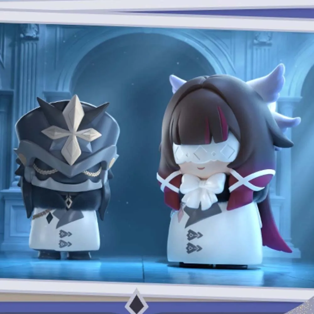 Pre-vendita Genshin Impact Fatu Harbingers Serie Scatola Cieca Pedrelino Tartaglia Scaramouche Q Versione Figura Scatola Misteriosa Giocattolo Regalo