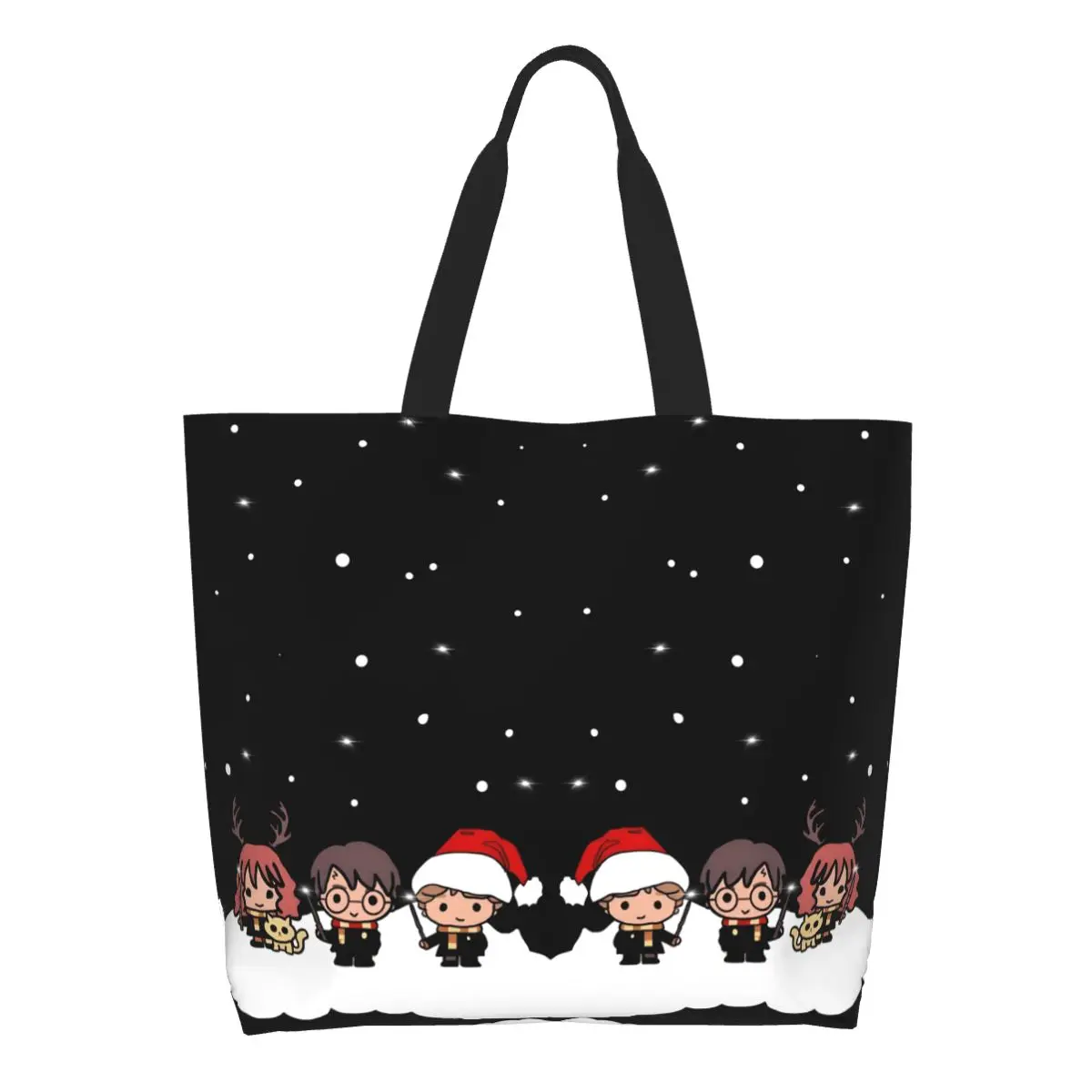 

Custom H-Harrys Canvas Shopping Bag Women Reusable Big Capacity Grocery Magic School Tote Shopper Bags