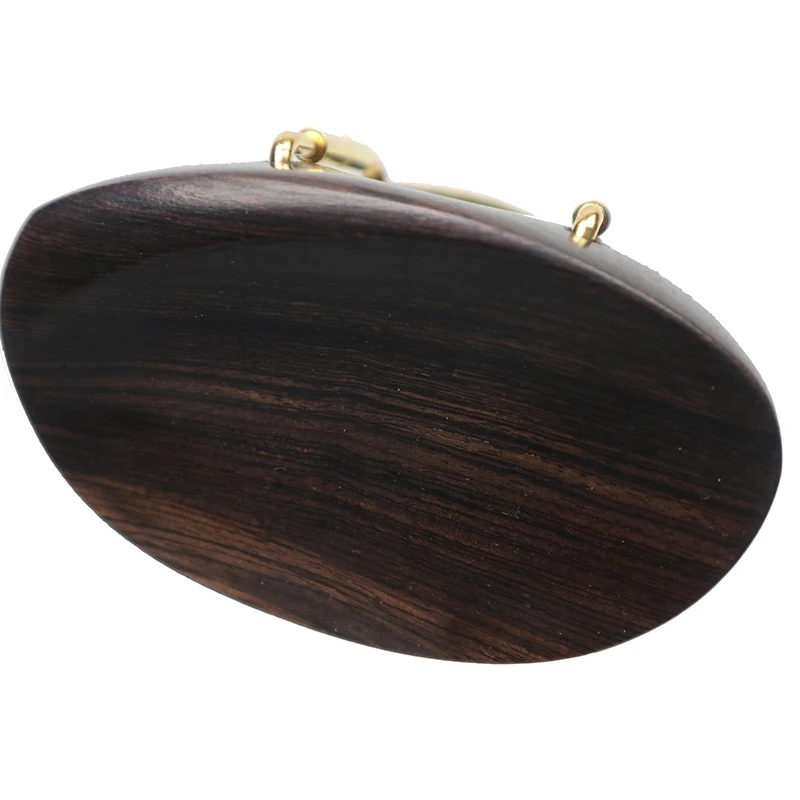 1pcs 4/4 Violin Chinrest Central Type Violin Chin Rest With Clamps/Bracket/screw Ebony Wood
