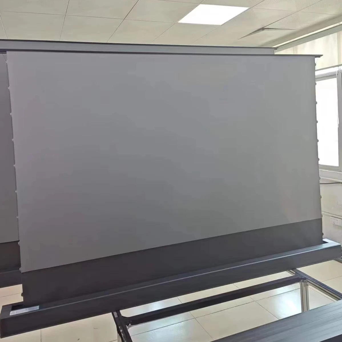 4K ALR Laser Projector Telon SCREEN Electric Floor Rising Projection Screen Motorized Floor Rising Projector Screen