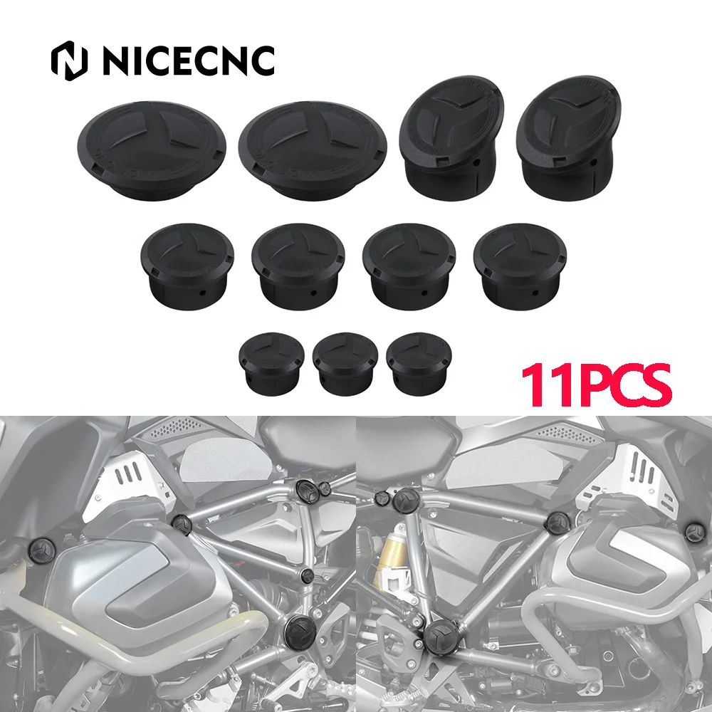 Tampa do buraco do quadro plug 11 peças para bmw r1200gs r 1200 gs lc aventura 2014-2018 r1250gs r 1250 gs lc aventura gsa 2018-2024