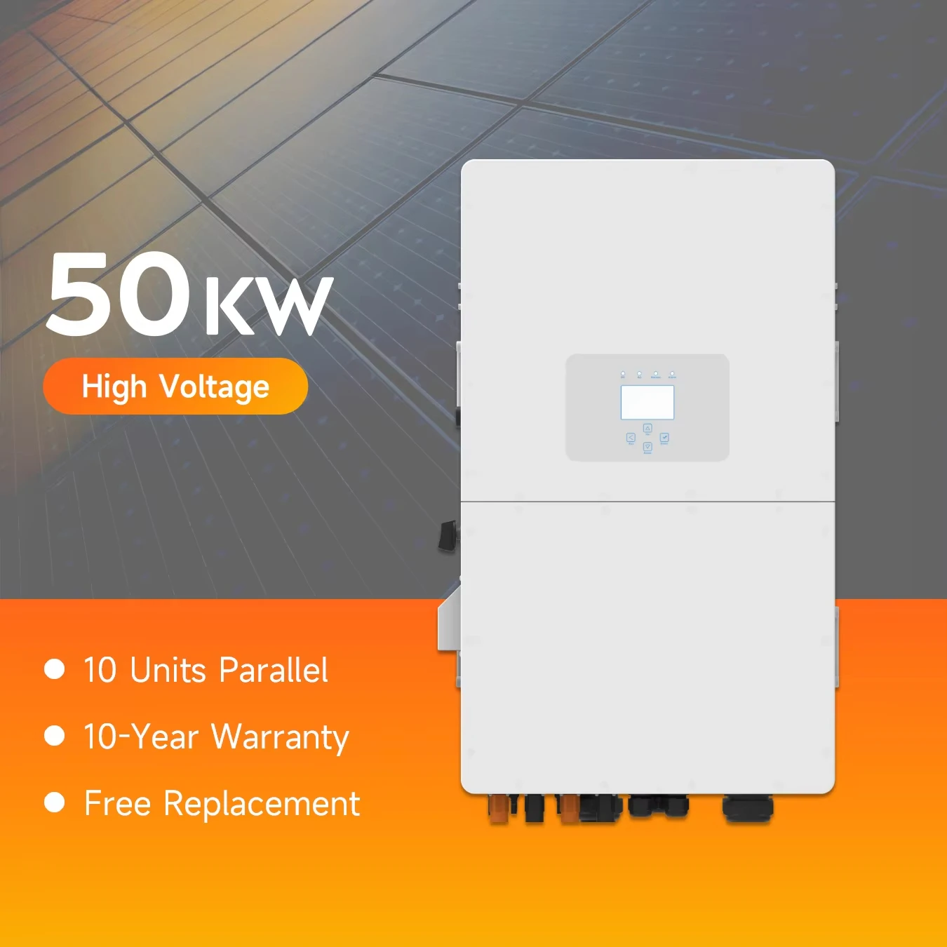 KEVOLT High Voltage Solar Power System Complete Solar Panels With Battery and Inverter 50kW 100kW Solar Energy System