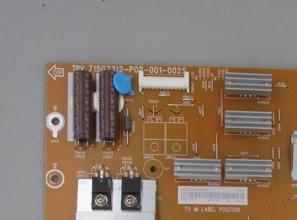 Disassemble for Philips 65puf6061 / T3 Power Board 715g7312-p02-001-002s