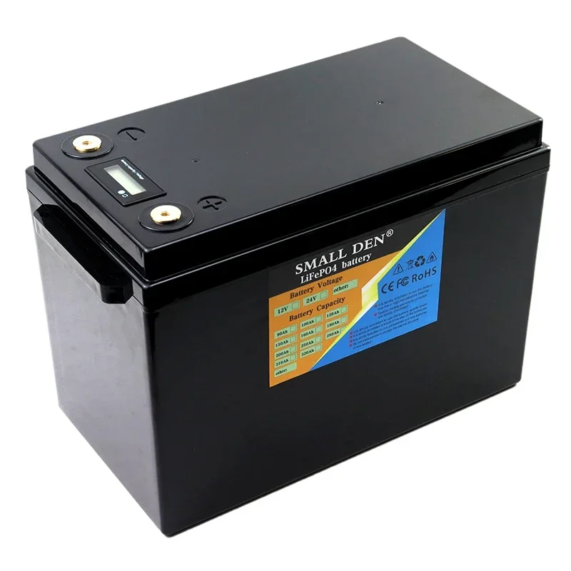 LiFePO4 12V 310Ah battery Pack Rechargeable battery Built-in BMS high power for Solar storage system with display + charger