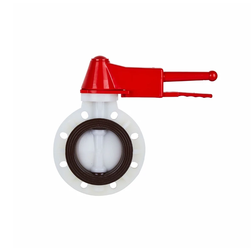 Válvula Borboleta Plástica com Alavanca Handle, Plástico Manual, Alta Qualidade, 1/2 a 6 Polegada