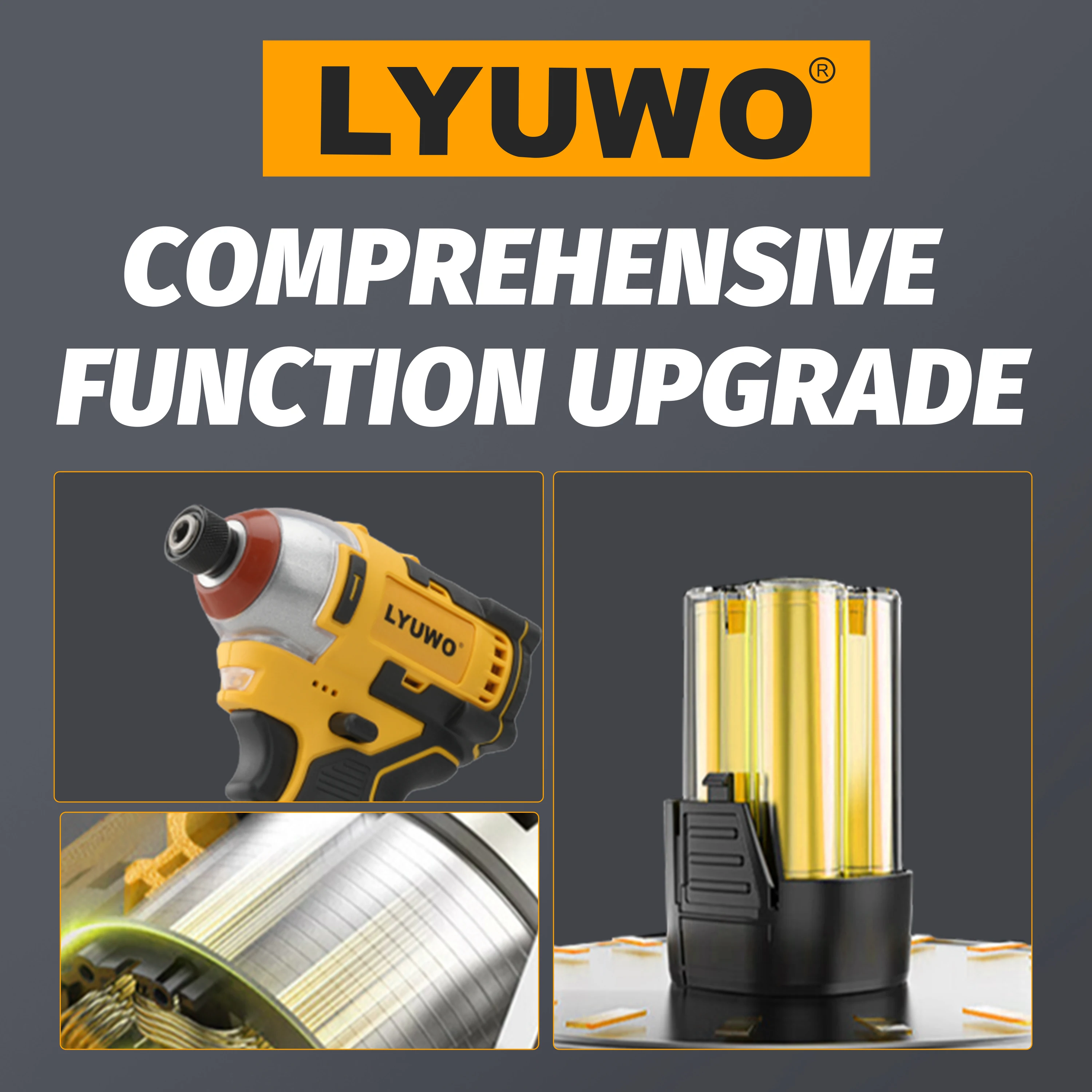 LYUWO 16.8V Wireless Screwdriver Electric Screwdriver With Adjustable Speed For Forward And Reverse Rotation, Lightweight Tools