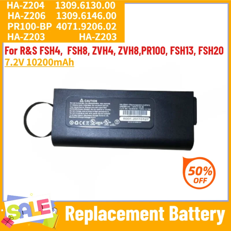 10200mAh Battery for R&S PR100 ZVH4 ZVH8 FSH13 FSH20 FSH4 FSH8 1309.6130.00 HA-Z204 HA-Z206 High Quality Replacement Battery