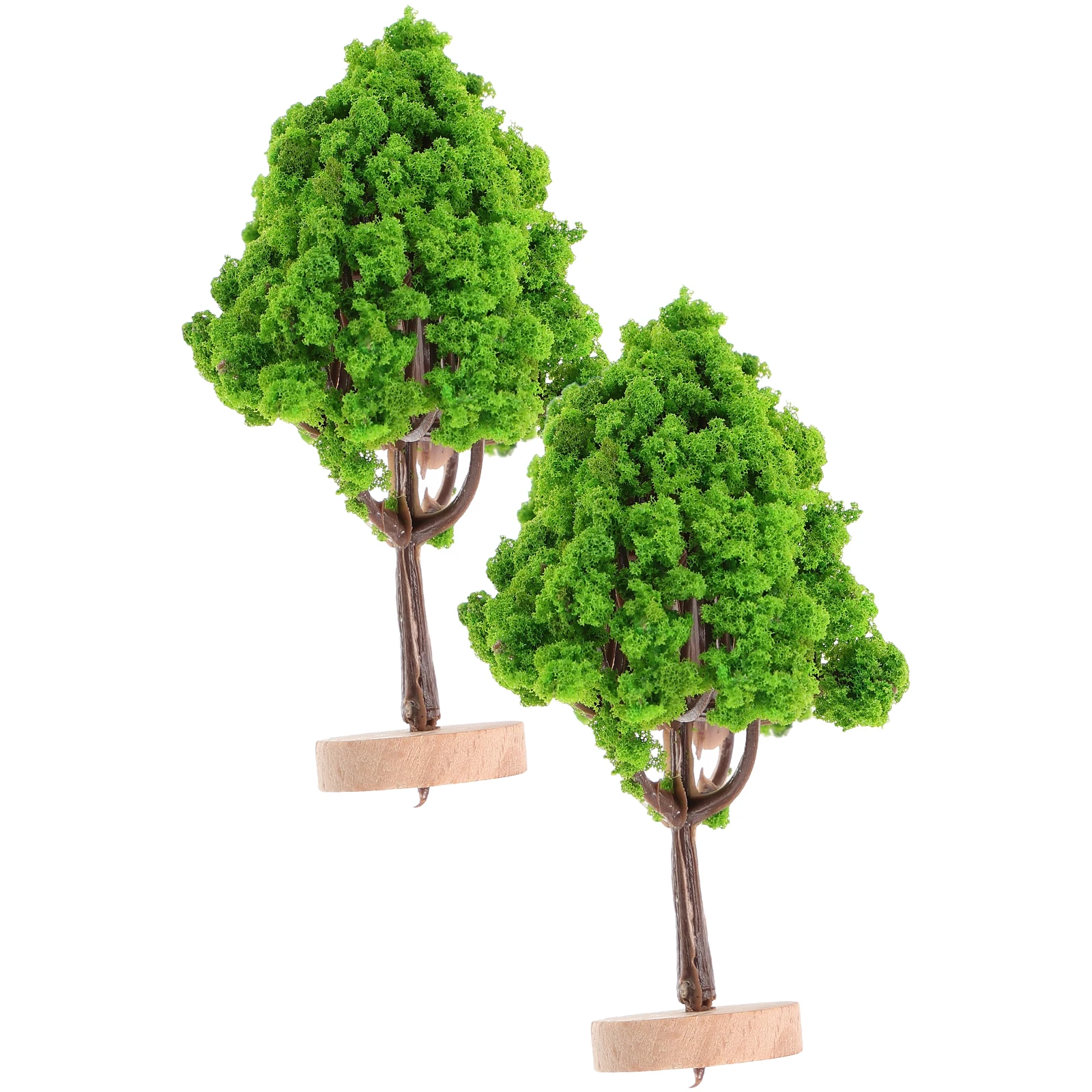 

2pcs Miniature Landscape Trees Realistic Shape Decoration for Desk Living Room Dollhouse Sand Table Christmas Gifts