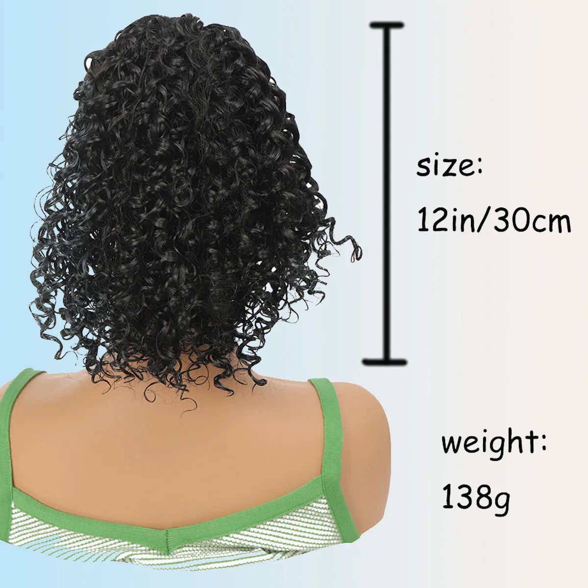 Braided ponytail spiral curled drawstring style curly hair ponytail natural simulation fluffy elastic mesh ponytail