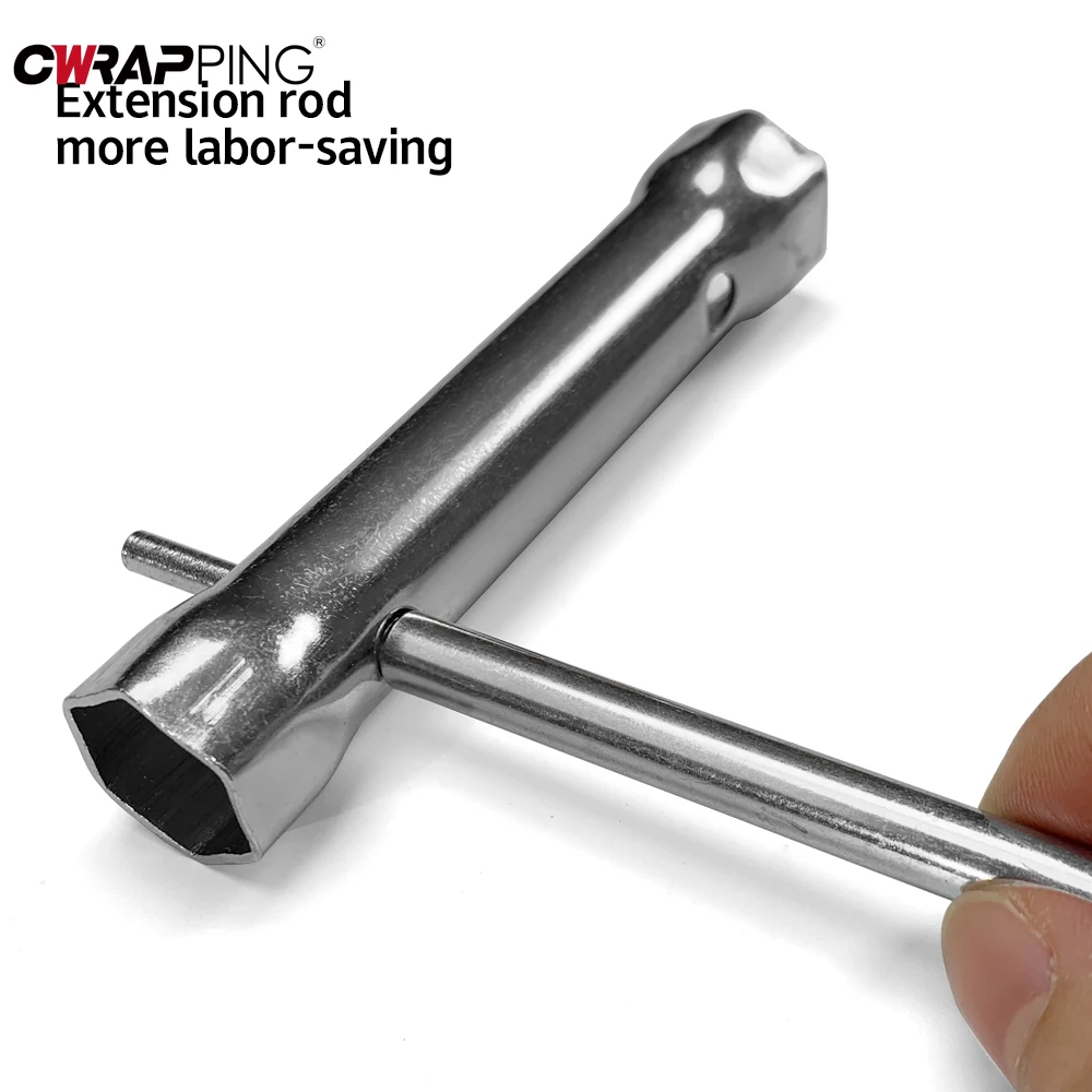 Car Repair Hex Socket Head 6/10pcs Deep Socket Square Hole Ratchet with Telescopic Rod Wrench Tool Suitable for Multiple Models