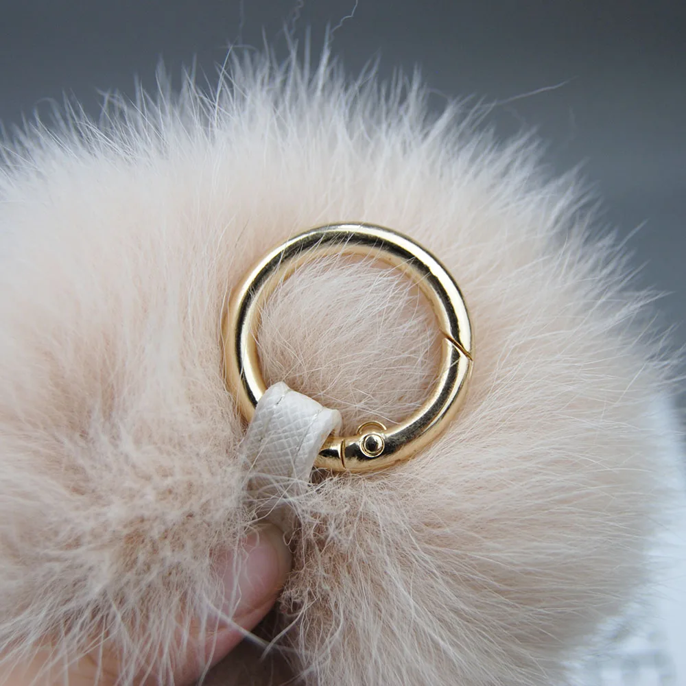 Large Soft Real Fox Fur Ball Luxury y2k Accessories For Key Fobs Strap Ring Keychains Women Men Bags Car Keys Decoration Gift