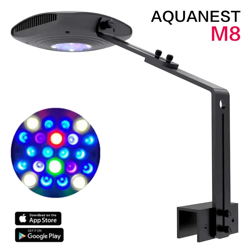 AQUANEST M8 Full Spectrum Seawater Coral Aquarium LED Lights WiFi App Control Imitation Sunrise and Sunset Pattern 94W