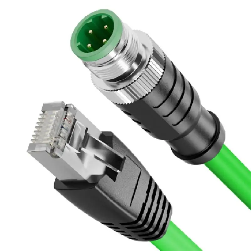 【Price Drop !!】For Ethercat/Profinet Iiot 4Pin To RJ45 To RJ45 Cable IP67 Waterproof STP Shielded Of RJ45 2M