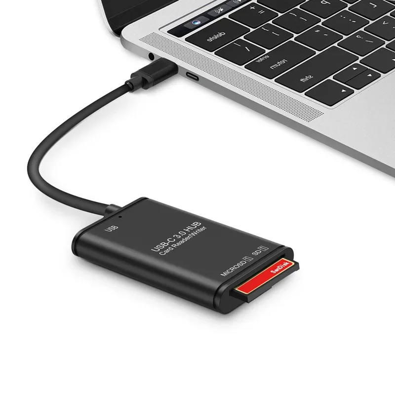 Mosible USB C HUB USB 2.0 HUB Type C USB Splitter Thunderbolt 3 Adaptateur USB-C TF Lecteur de carte SD OTG pour Samsung Macbook Pro/Air