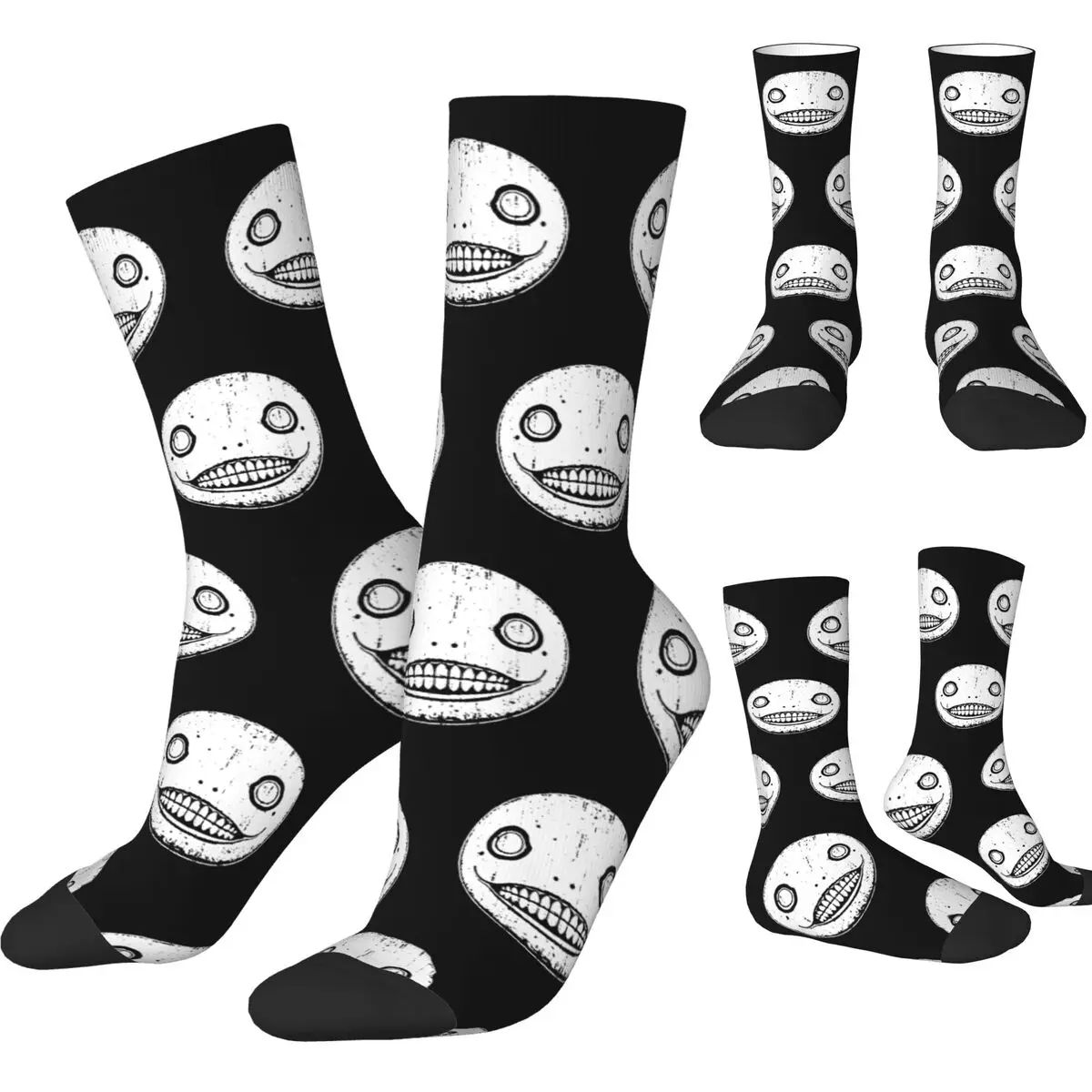 Casual Emil Nier Replicant Automata Gestalt Game Basketball Socks Polyester Crew Socks for Unisex Sweat Absorbing