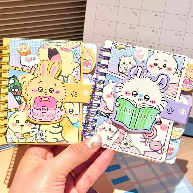 Anime Chiikawa Momonga Spiral Notebook Lined Journal Notepad Colorful Pages Thick Paper Smooth Writing Cute Pattern Fun Design