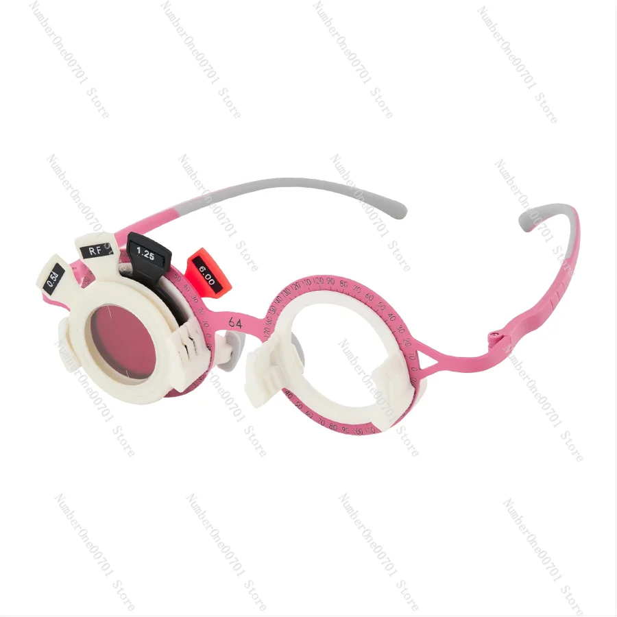 24g Titanium Trial Frame, Adjustable Lightweight Optometry Test Glasses with 4 Lens Slots, Anti-Slip Nose Pads