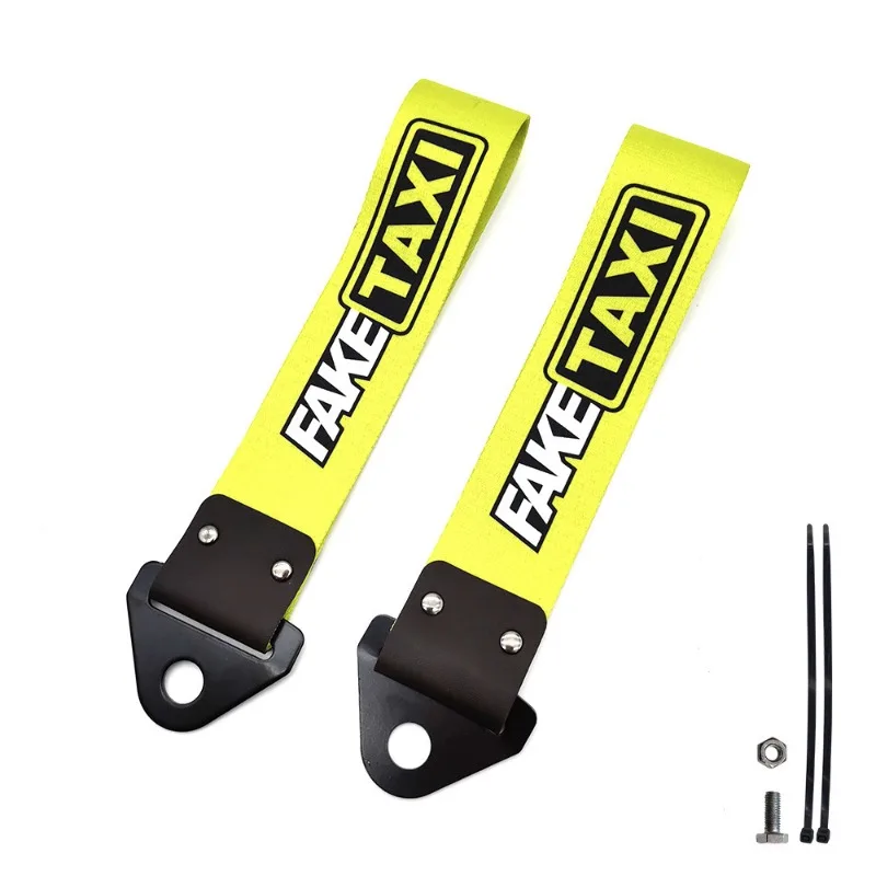 Car Tow Strap Decorative Strong Sport Car Tow Rope High Strength Nylon Racing Pulling Belt Towing Strap Auto Trailer Accessories