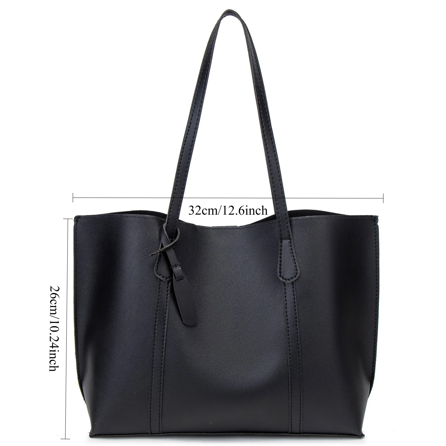 女性用シンプルカジュアルトートバッグ、大容量通勤バッグ、韓国 - Women Bags Medium Size のレビューと価格