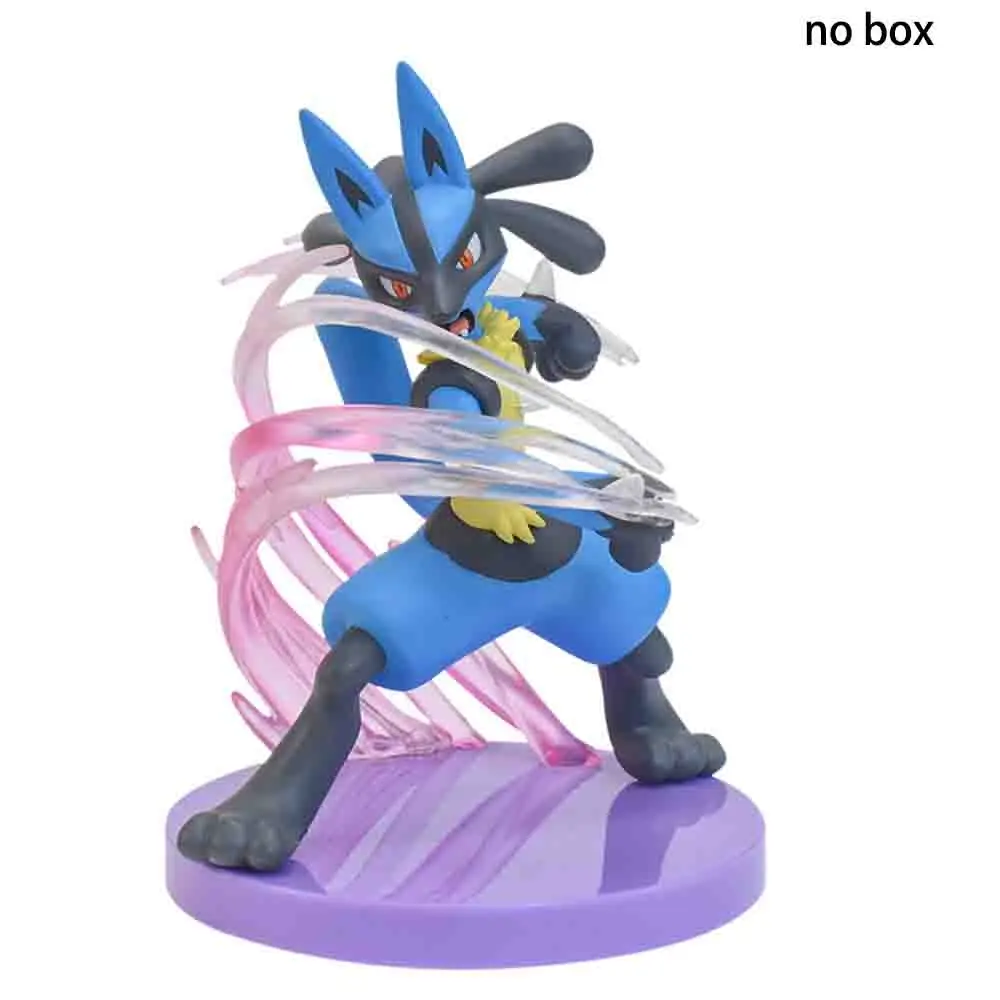 13cm Riolu Lucario Pokemon Action Model Doll Anime PVC Figure Statue Toy With Base Decoration Collect Birthday Gift NO BOX