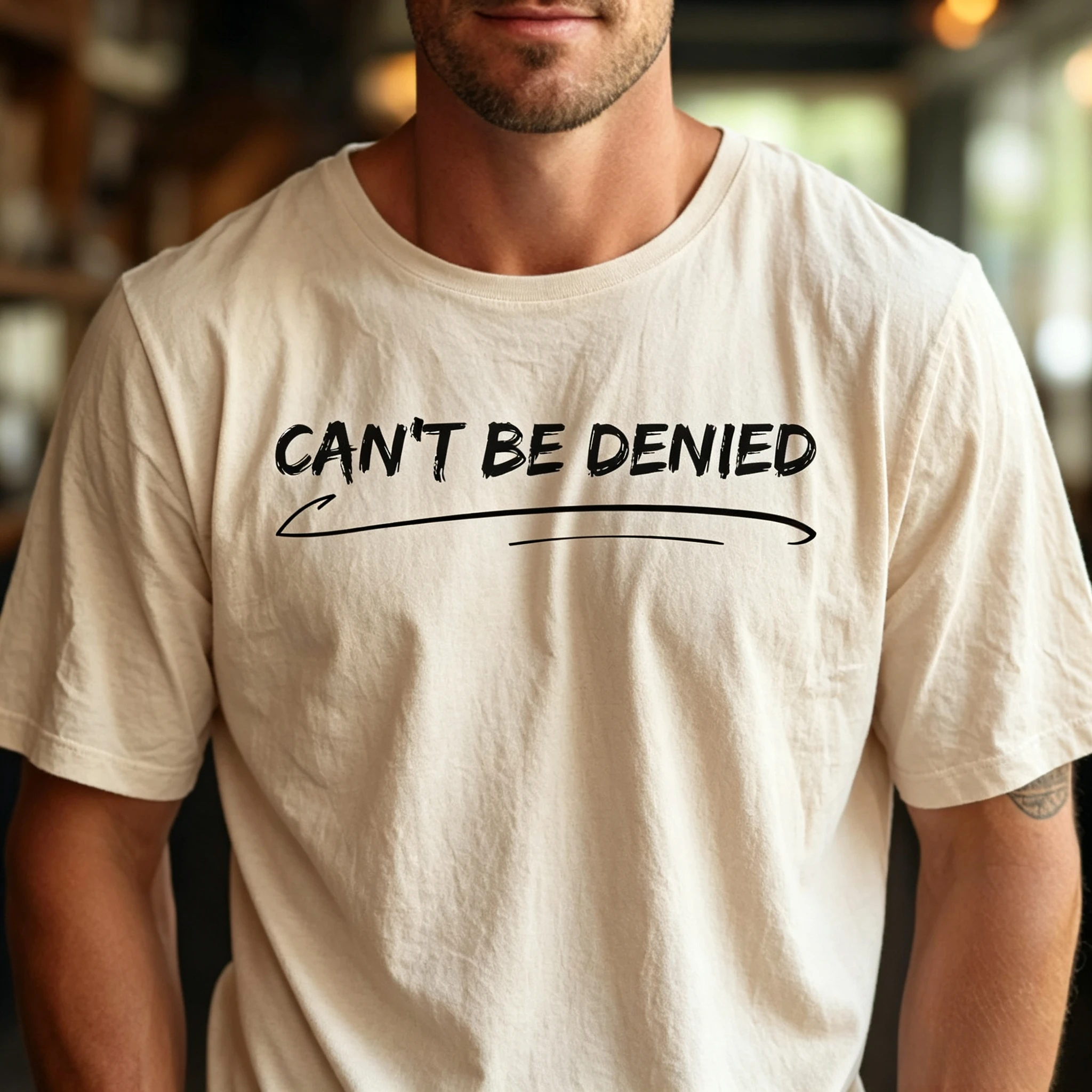 Can't Be Denied Tee, Unisex Short Sleeve Shirt, Casual Wear, Confidence Tee, Gift for Him/Her, Everyday Comfort