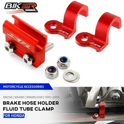 Motorcycle Front Rear Brake Hose Guide Spare Part For HONDA XR250 XR650 XR 125 150 190 400 600 L R Oil Line Holder Cable Clamp