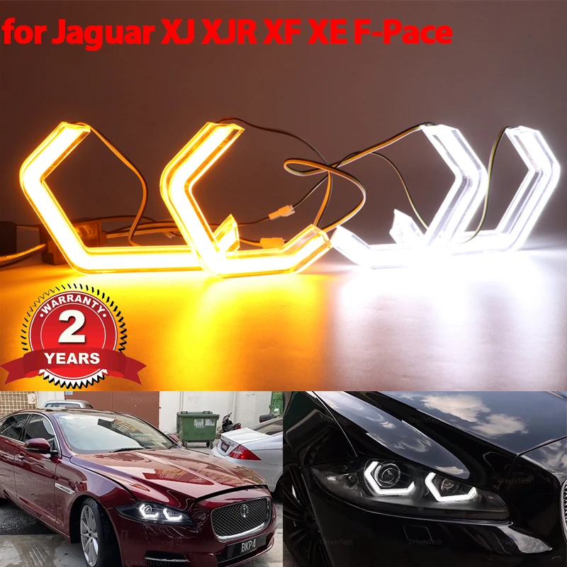 

M4 style LED Angel Eyes Kit Ring Lamps For Jaguar XJ XJR X351 XF X250 XE X760 F-Pace F Pace X761 Bright Refit Turn signal