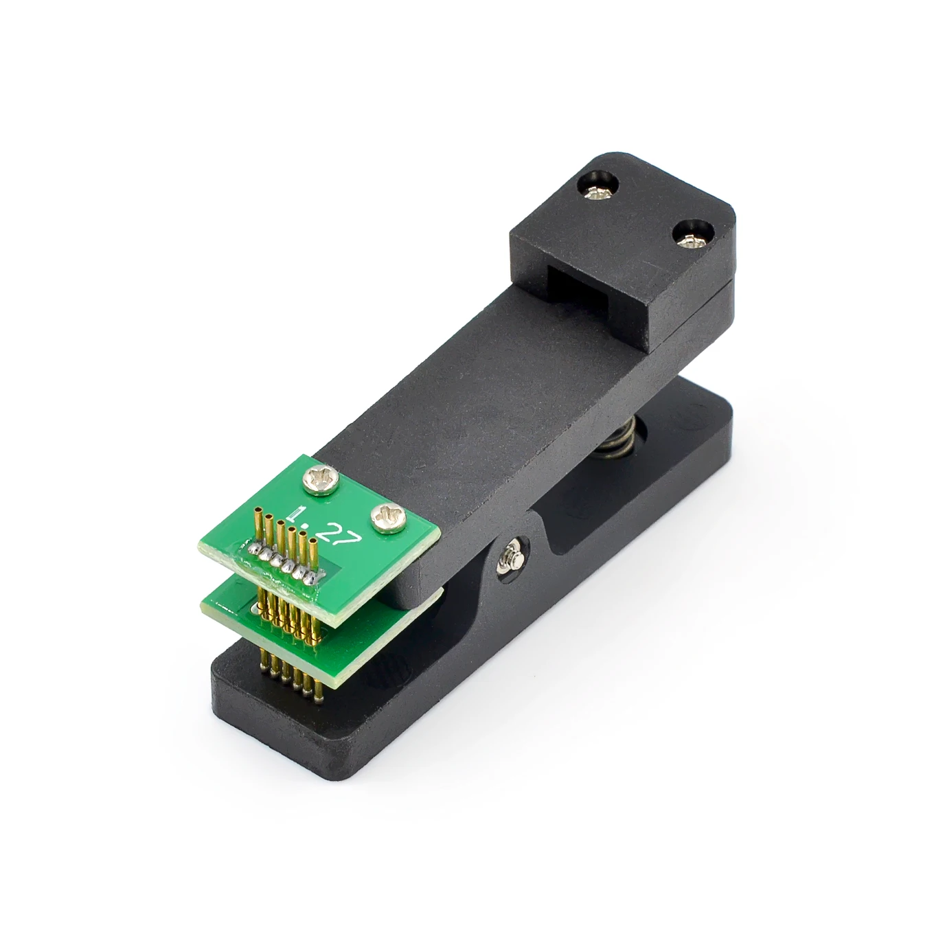 Teste stand com clipe PCB, 1.27mm, 3p, 4p, 5p, 6p, dispositivo elétrico, sonda, pogo pin, baixar o programa, queimar