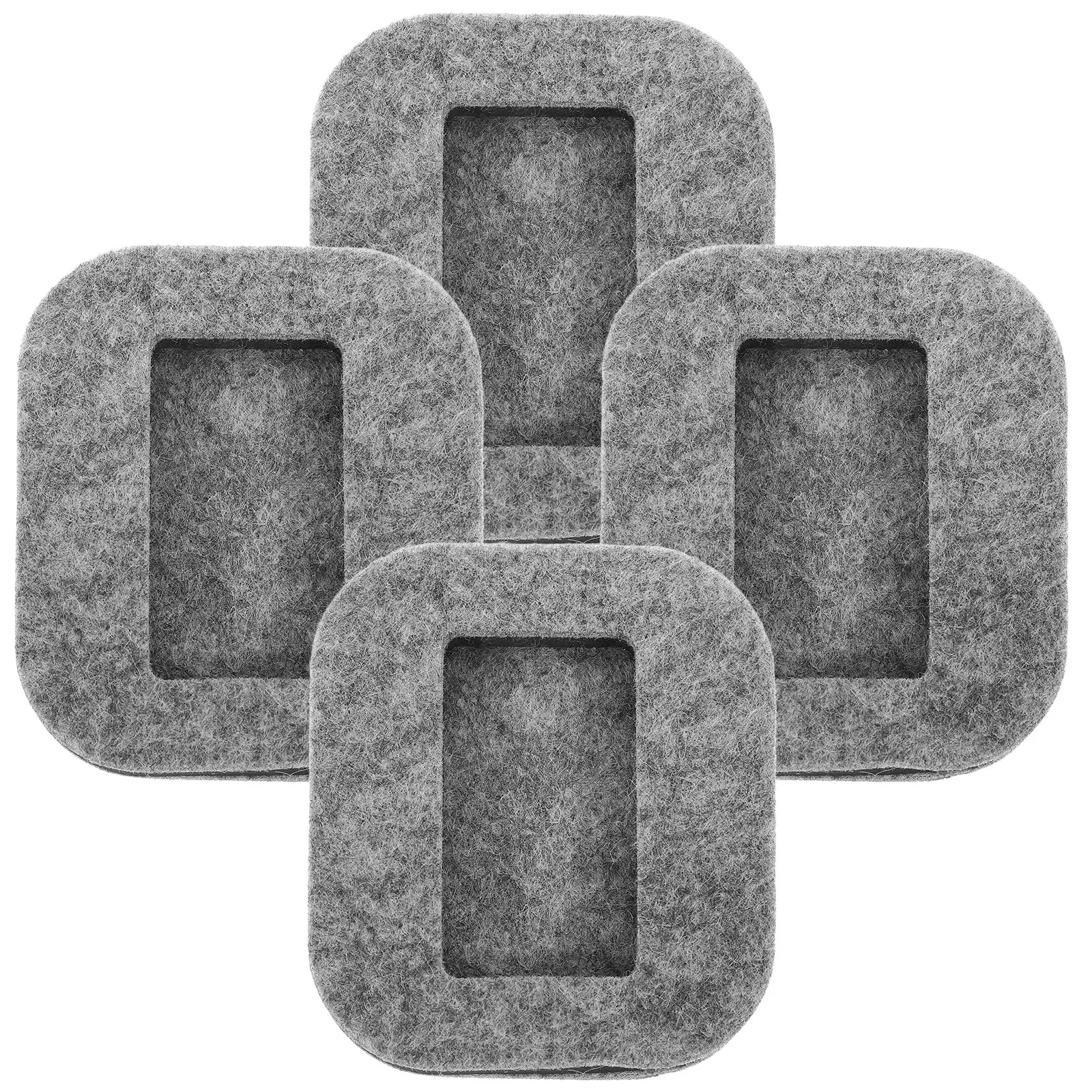 4Pcs Premium Felt Furniture Coaster Pads Secure Wheel Stopper for Chairs Tables Hardwood Carpet Floors Caster Cups Chair Feet