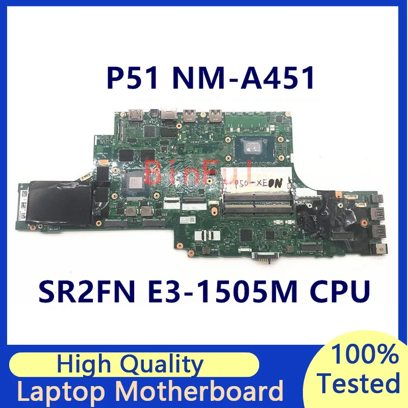 

Mainboard For Lenovo Thinkpad P50 P51 BP500 NM-A451 Laptop Motherboard With SR2FN E3-1505M CPU N16P-Q3-A2 100% Fully Tested Good