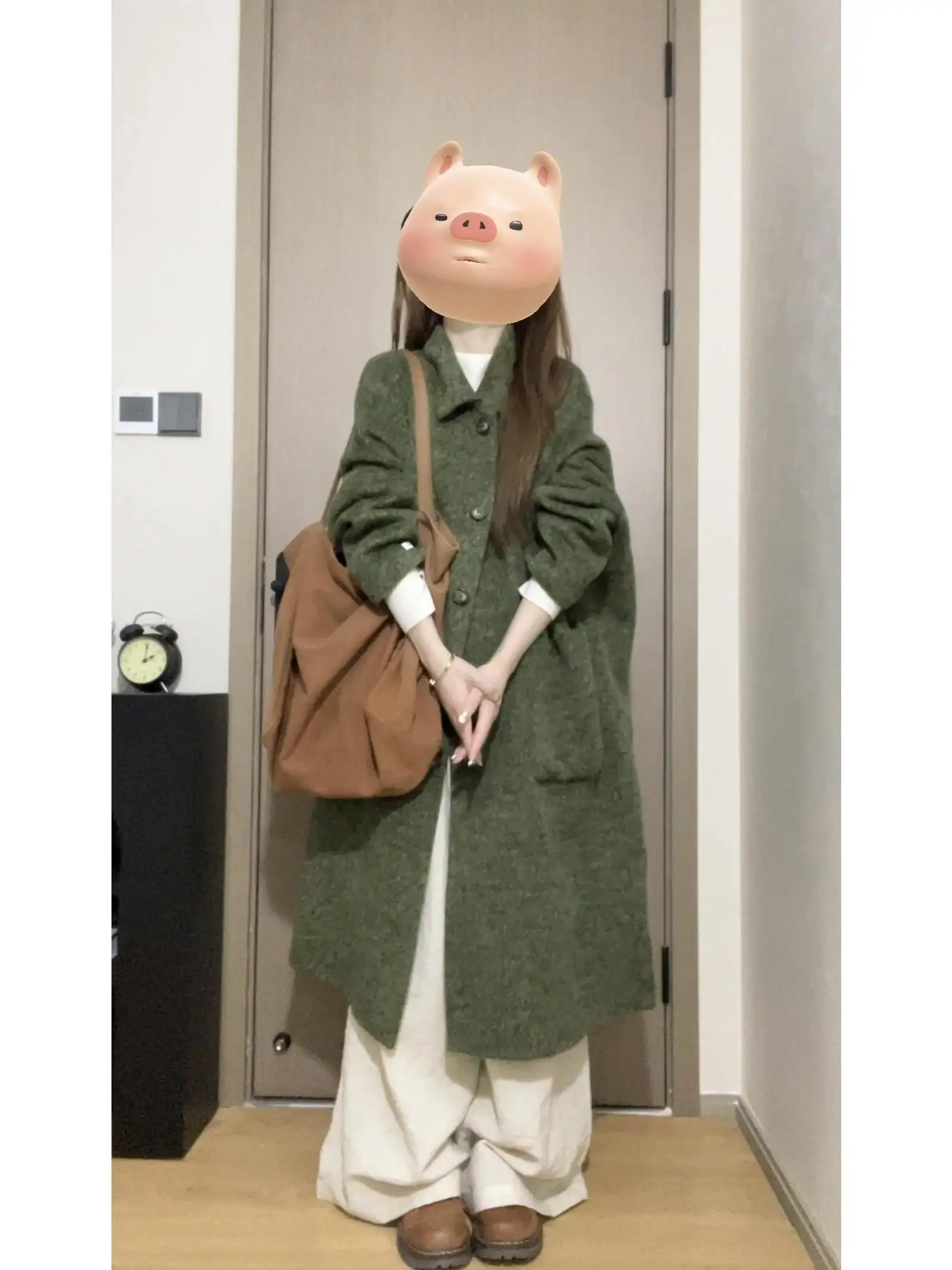

Retro Forest System Double-Sided Woolen Coat Women's Long Loose Knitwear Outerwear Autumn Winter Korean Style Thickened Long ...