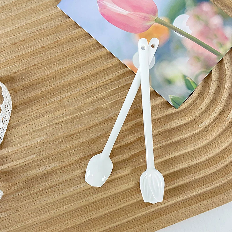 1PC Tulip Ceramic Coffee Spoon - Gardening Tools Long Handle review and price