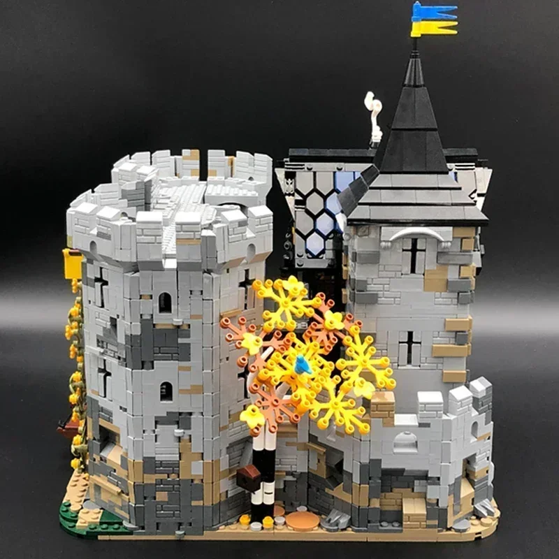 Castle Model Moc Building Bricks Black Falcon's Fortress Anno Technology Modular Blocks Gifts Christmas Toys DIY Sets Assembly