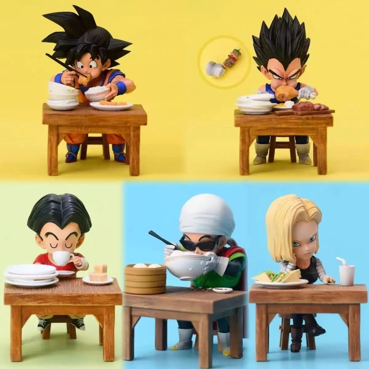 

Dragon Ball Z Vegeta Figure Son Goku eating 8cm Pvc Action Figures Collection Model Toys For Children Christmas Gifts