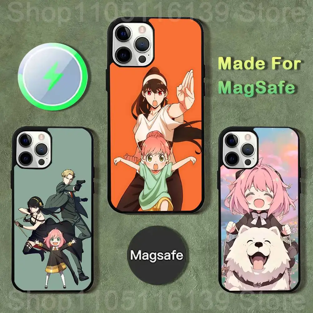 

Spy X Family Bond Yor Anya Phone Case For iPhone 17,16,15,14,13,12,11,Pro,Max,Plus,Mini,SE4,E Magnetic Magsafe Wireless Charging