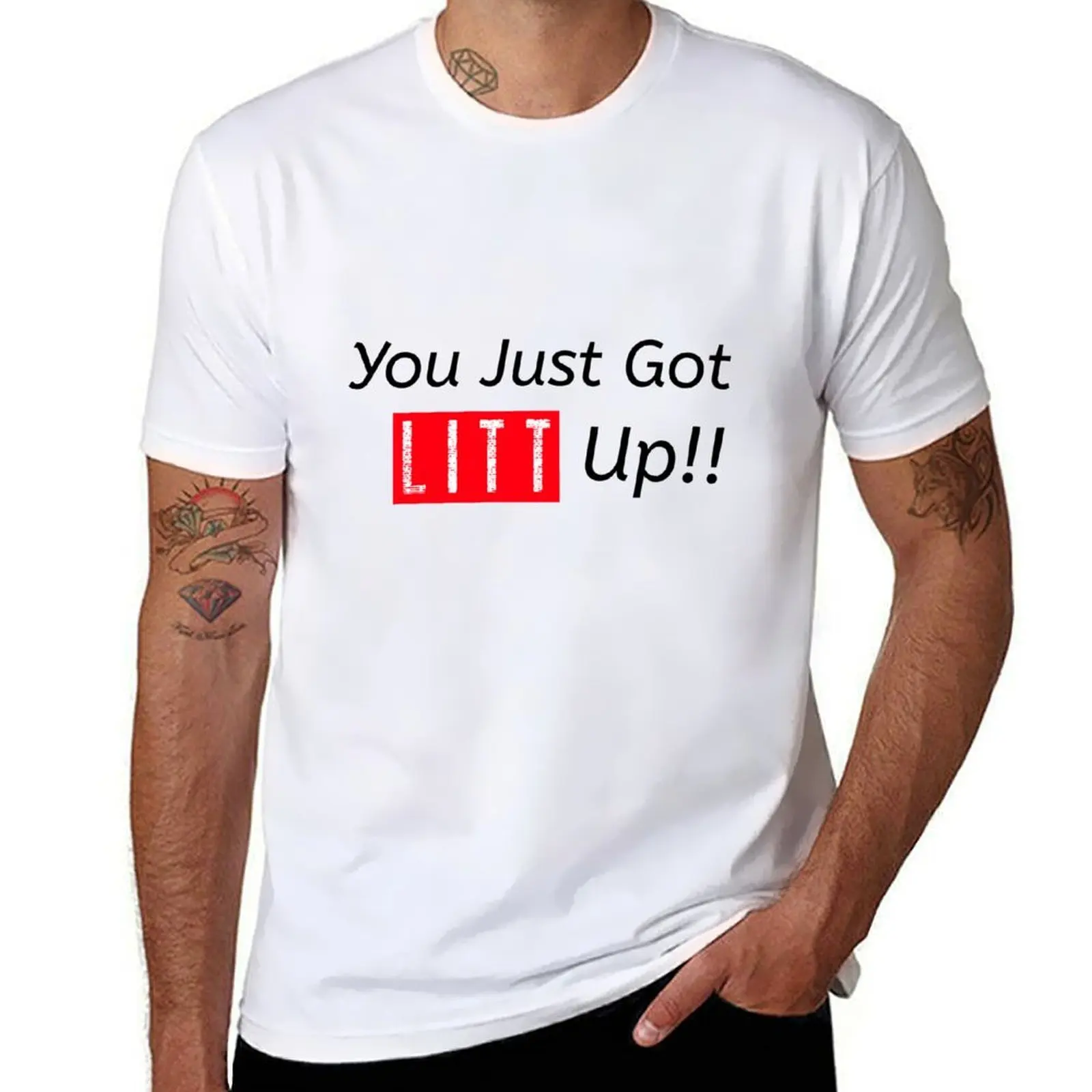 

You just got litt up!! T-Shirt funny t shirts dark humor man t shirts high quality luxury brand T-Shirt