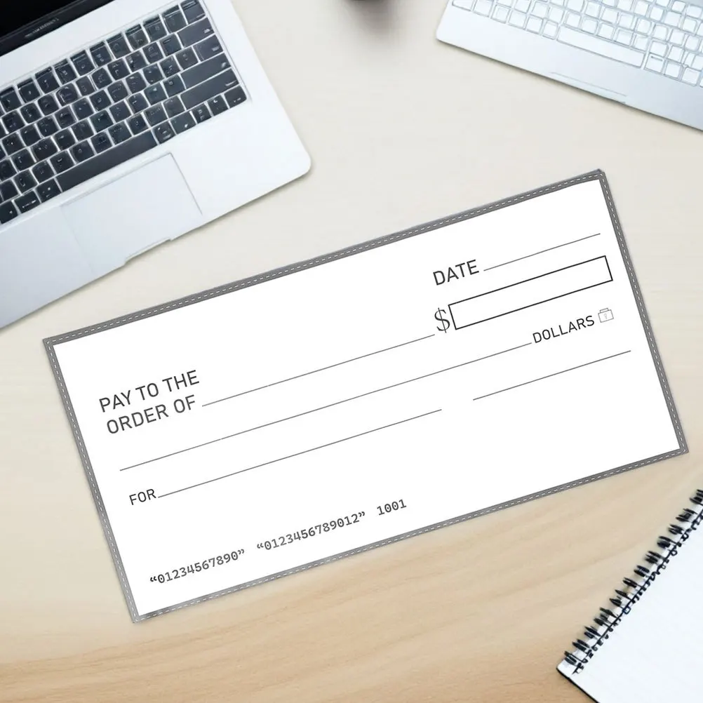 2 uds. De verificación falsa gigante, cuadros grandes en blanco para presentaciones, borrado en seco, reutilizable, resistente al agua, premio Jumbo, roscador de fondos para fiesta