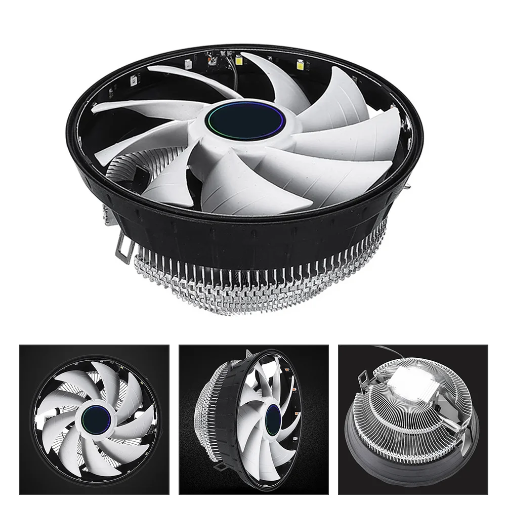 

Radiator Heat Sink Electric Cooling Fan High Performance CPU Cooler Air White RGB