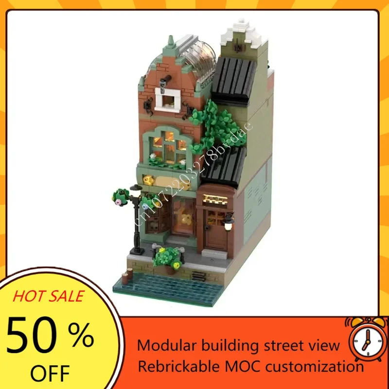 Canal Modular Collection Modular MOC Creative street view Model Custom Puzzles Architecture DIY Education Assembly Model Gifts