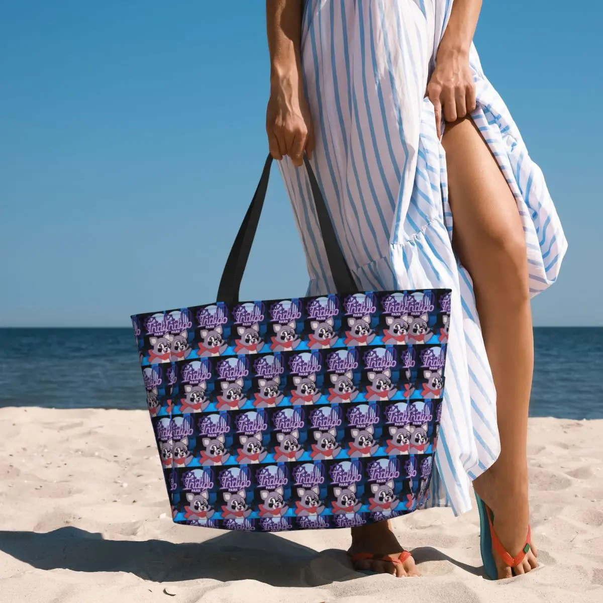 

Rambley Indigo Park Beach Tote Bag Sport Gym Yoga Duffle Large Tote Bag Women Travel Bag Fitness bag