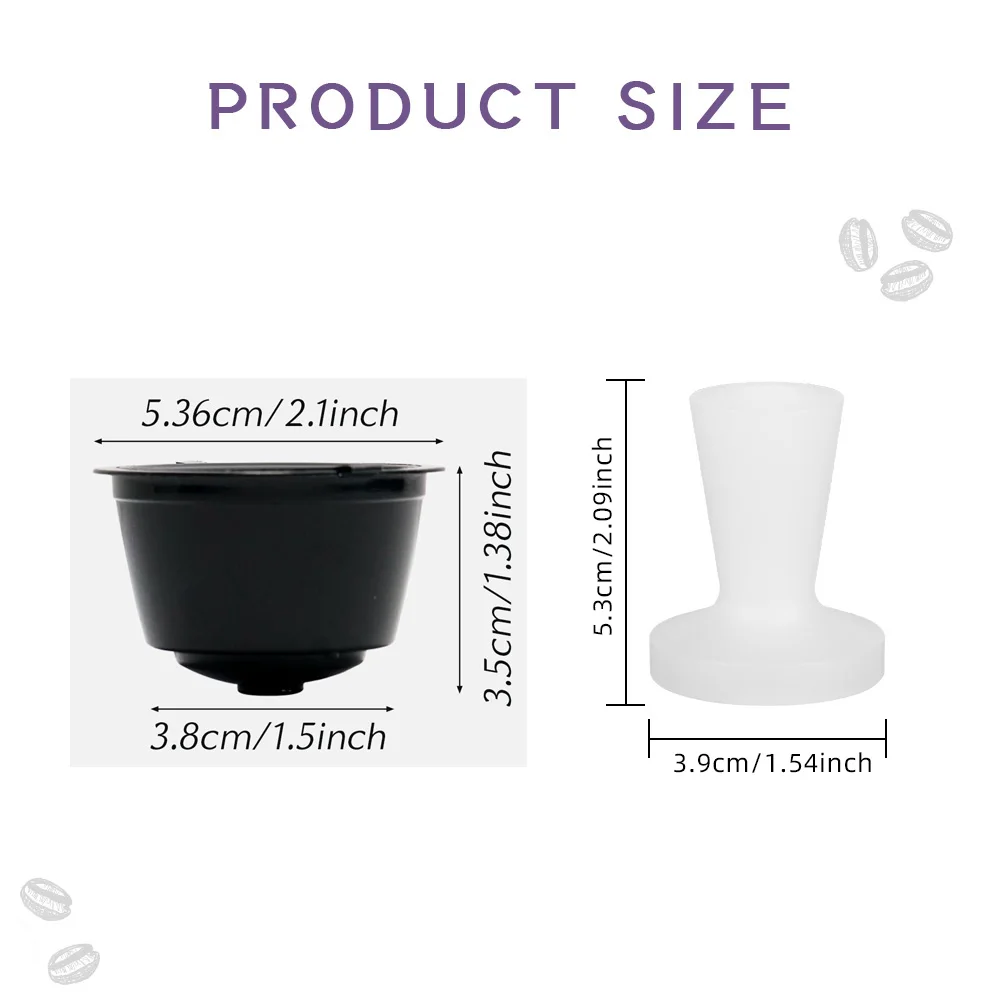 Reusable Coffee Capsules With Tamper Compatible With Dolce Gusto Coffee Makers Colorful Coffee Filter Pod