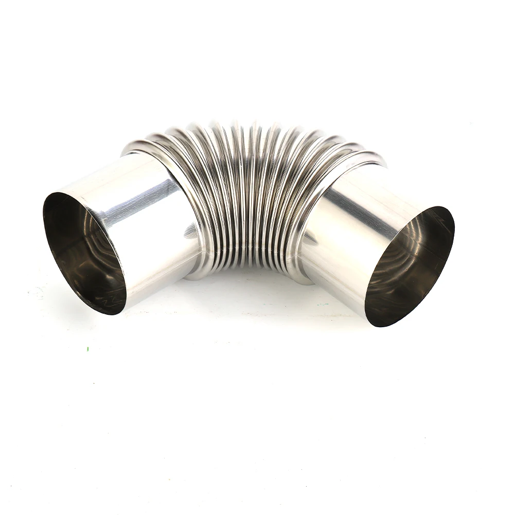 Straights Stainless Steels Stove Pipes Elbow 90 Degree Silvers Chimney Flue Gas Pipes Heater Exhaust Pipe 30/40cm 60/80mm