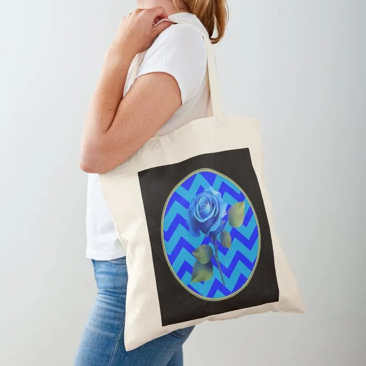 

Blue Rose Twin Peaks Tote Bag canvas tote Woman shopper bag Big bag women shopping logo