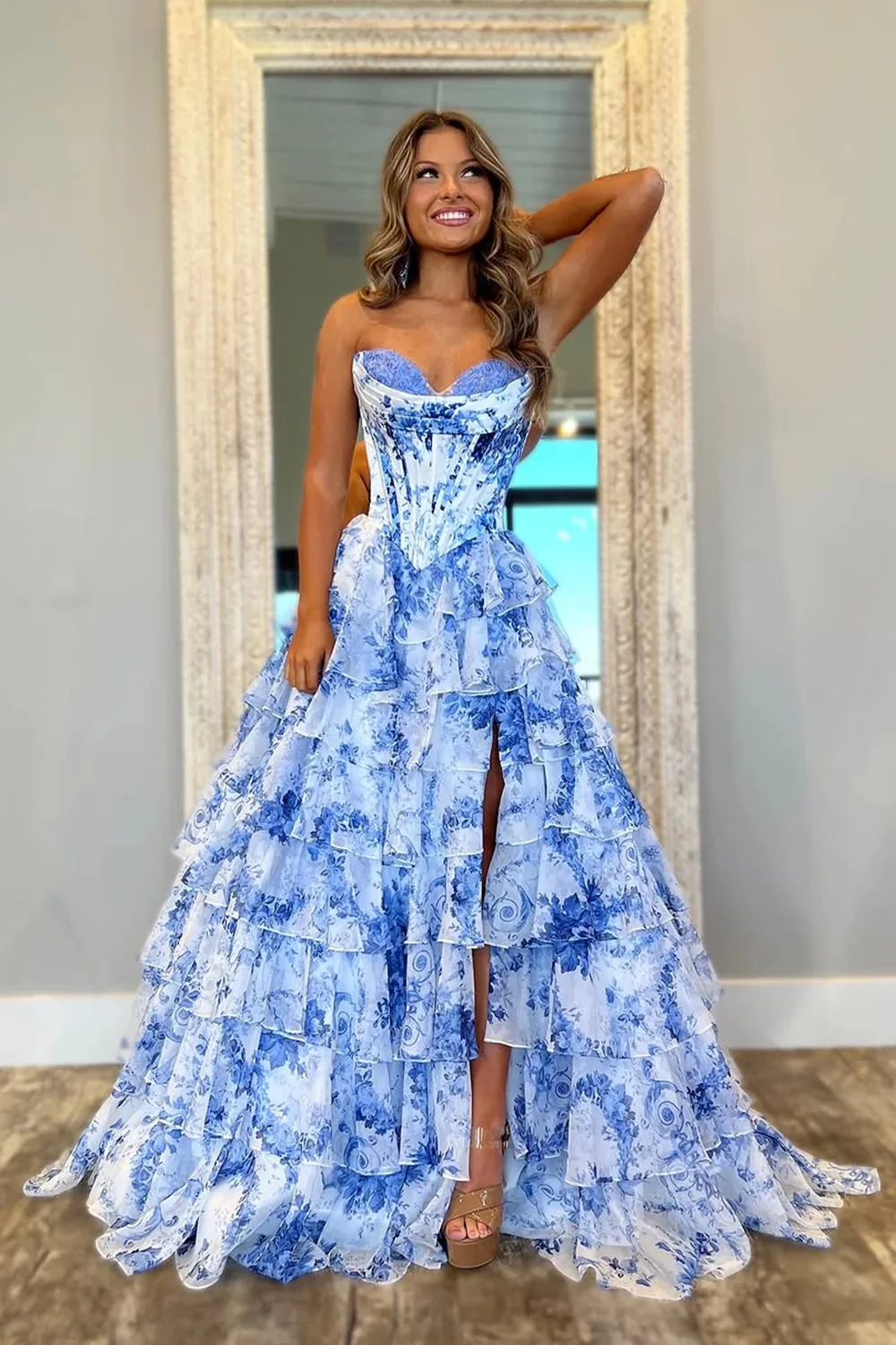aliexpress maxi dress Elegance in every ruffle. This floor-length, 3D floral maxi dress from  @aliexpress @aliexpressus is made for sunsets and celebrations    Feeling like a walking orange dream in this stunner  Click