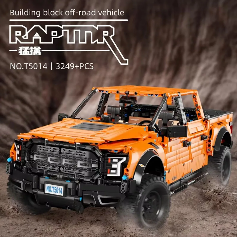 Technic High-Tech T5014 DIY Raptors F-150 1:8 Pick-Up Truck Model Building Bricks Blocks MOC Toy Christmas Gift 42126 3249pcs