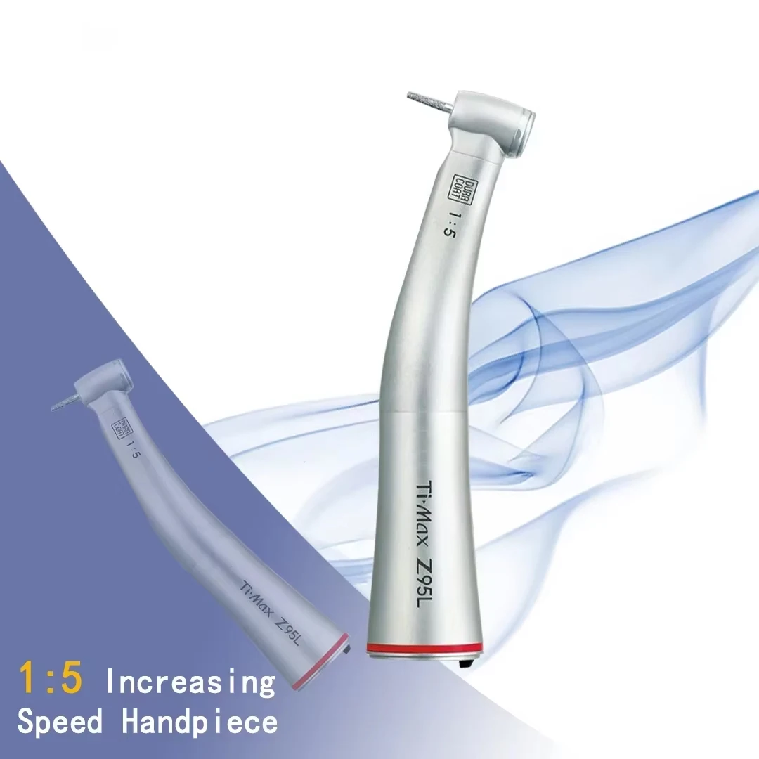 

NSK Push Button 1:5 Dental Contra Angle Handpiece Increase Speed Handpiece Mini Head Ti Max X95L Inner Water Spray Red Ring