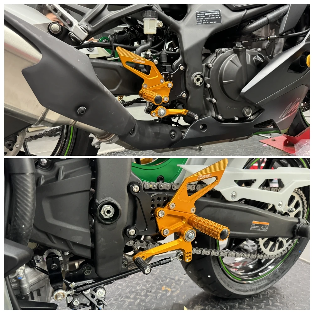 لكاواساكي نينجا ZX4R ZX4RR ZX25R مجموعة خلفية قابلة للتعديل أطقم خلفية ZX4R ZX25R مجموعة خطوة خلفية 4 موضع