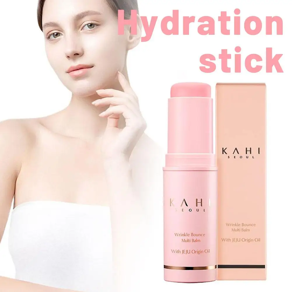 Bálsamo Hidratante Antiarrugas KAHI para Rostro, Colágeno, Bálsamo Multiusos en Barra Rosa, Aceite para una Piel Suave, Cosméticos Diarios, Cuidado de la Piel